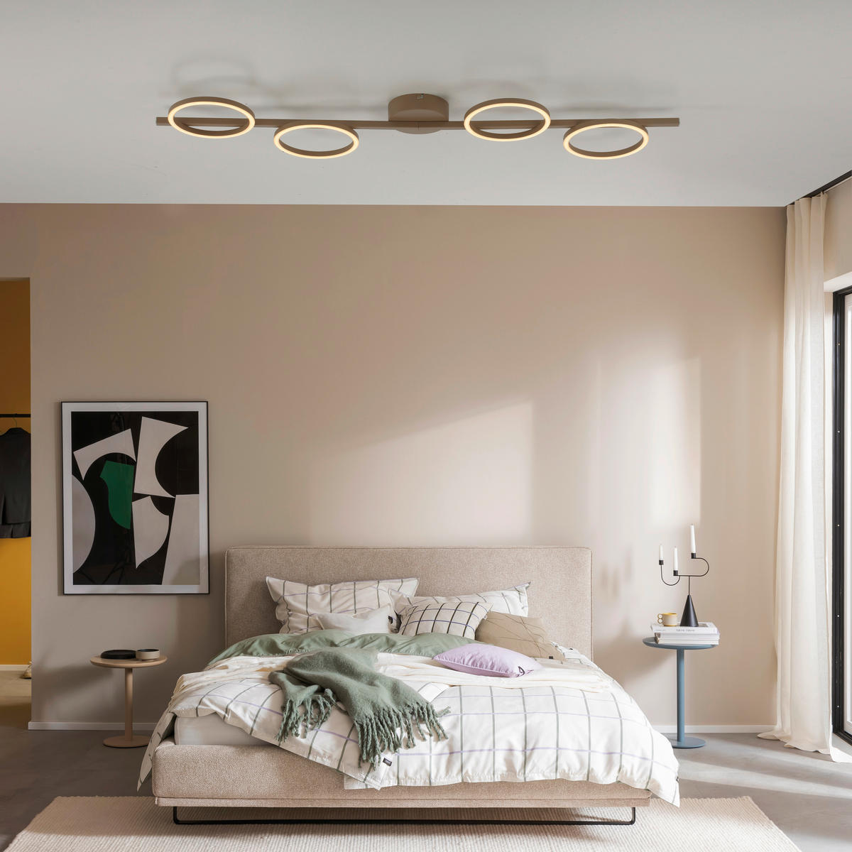LED-DECKENLEUCHTE 120/30,5/7 cm   - Sandfarben, Design, Kunststoff/Metall (120/30,5/7cm) - Schöner Wohnen
