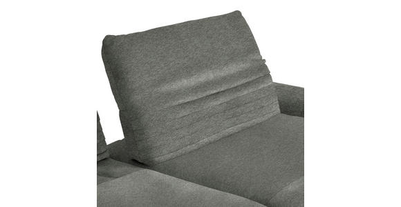 ECKSOFA  in Teddystoff Grau  280/170-195 cm  - Schwarz/Grau, Design, Textil/Metall (280/170-195cm) - Dieter Knoll