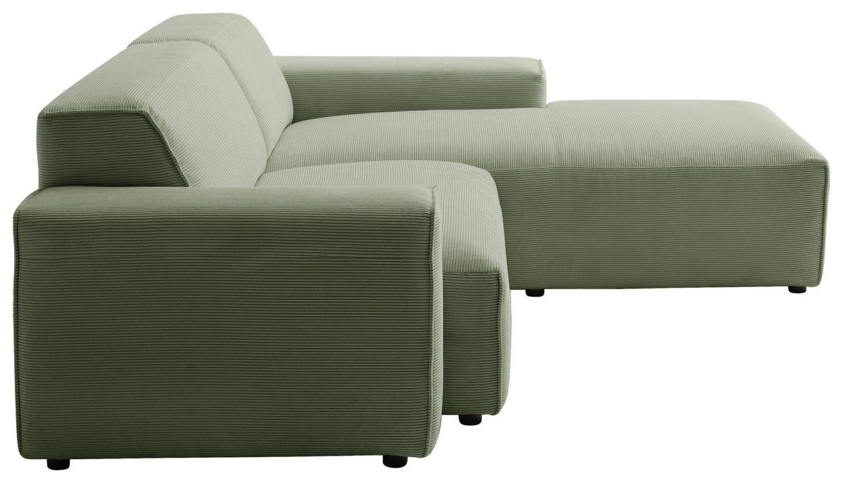 Freisteller von Pure Home Lifestyle ECKSOFA Olivgrün Cord.