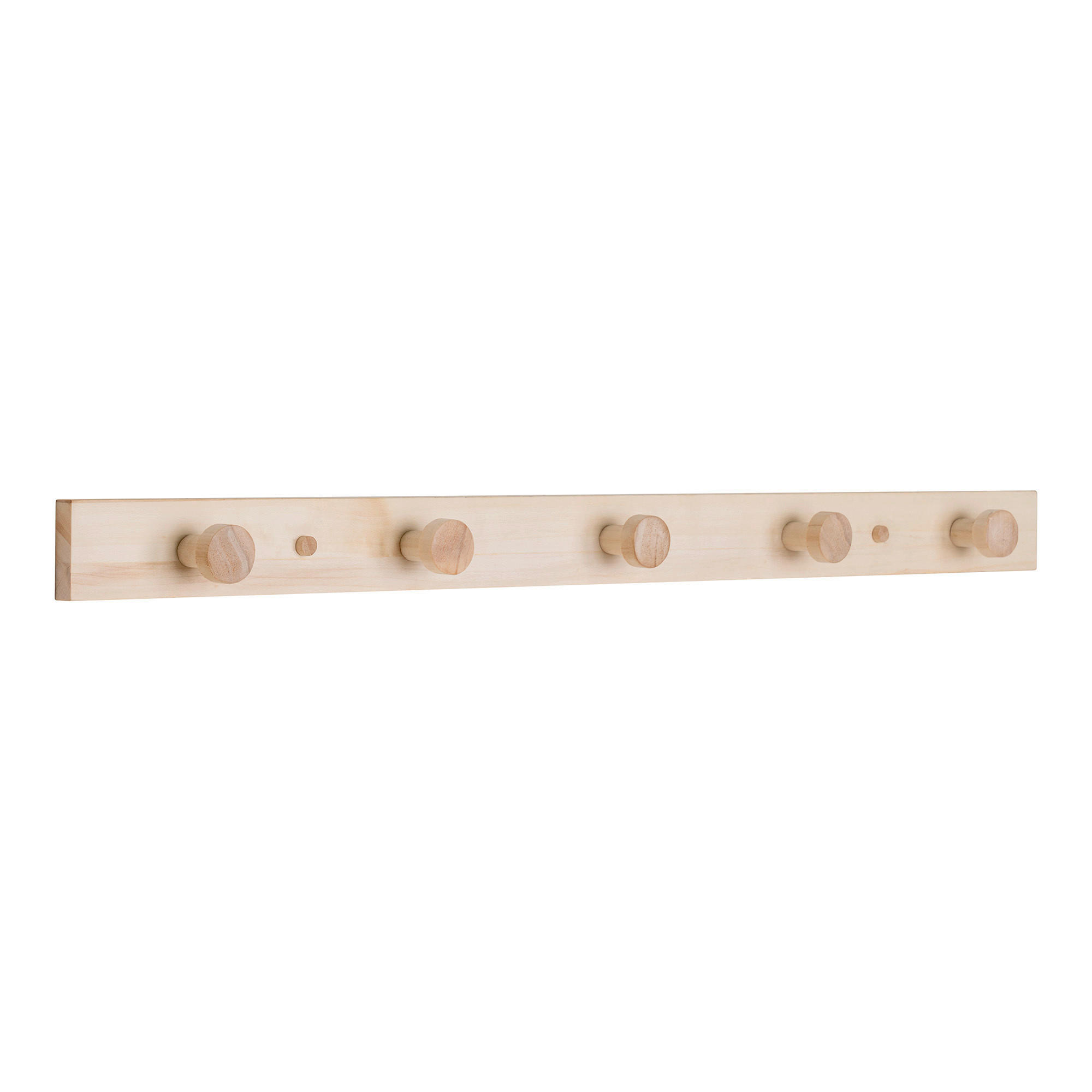 HAKENLEISTE  in Pappel massiv Naturfarben  - Naturfarben, Basics, Holz (70/5/1,5cm) - MID.YOU