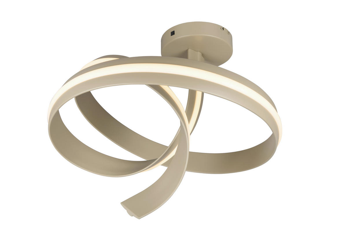 LED-DECKENLEUCHTE Cisenna 70/55 cm   - Beige/Weiß, Design, Kunststoff/Metall (70/55cm) - Cinque