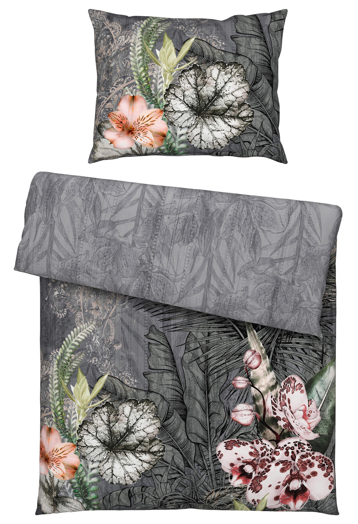 WENDEBETTWÄSCHE Renforcé 140/200 cm  - Grau, Textil (140/200cm) - Esposa