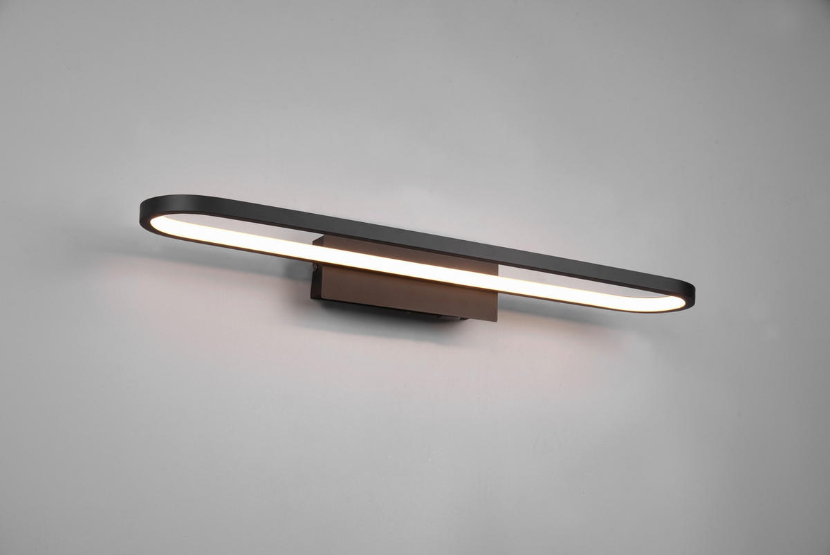 BADEZIMMER-WANDLEUCHTE Gianni 60/15/8 cm   - Schwarz, Basics, Metall (60/15/8cm) - Trio Leuchten