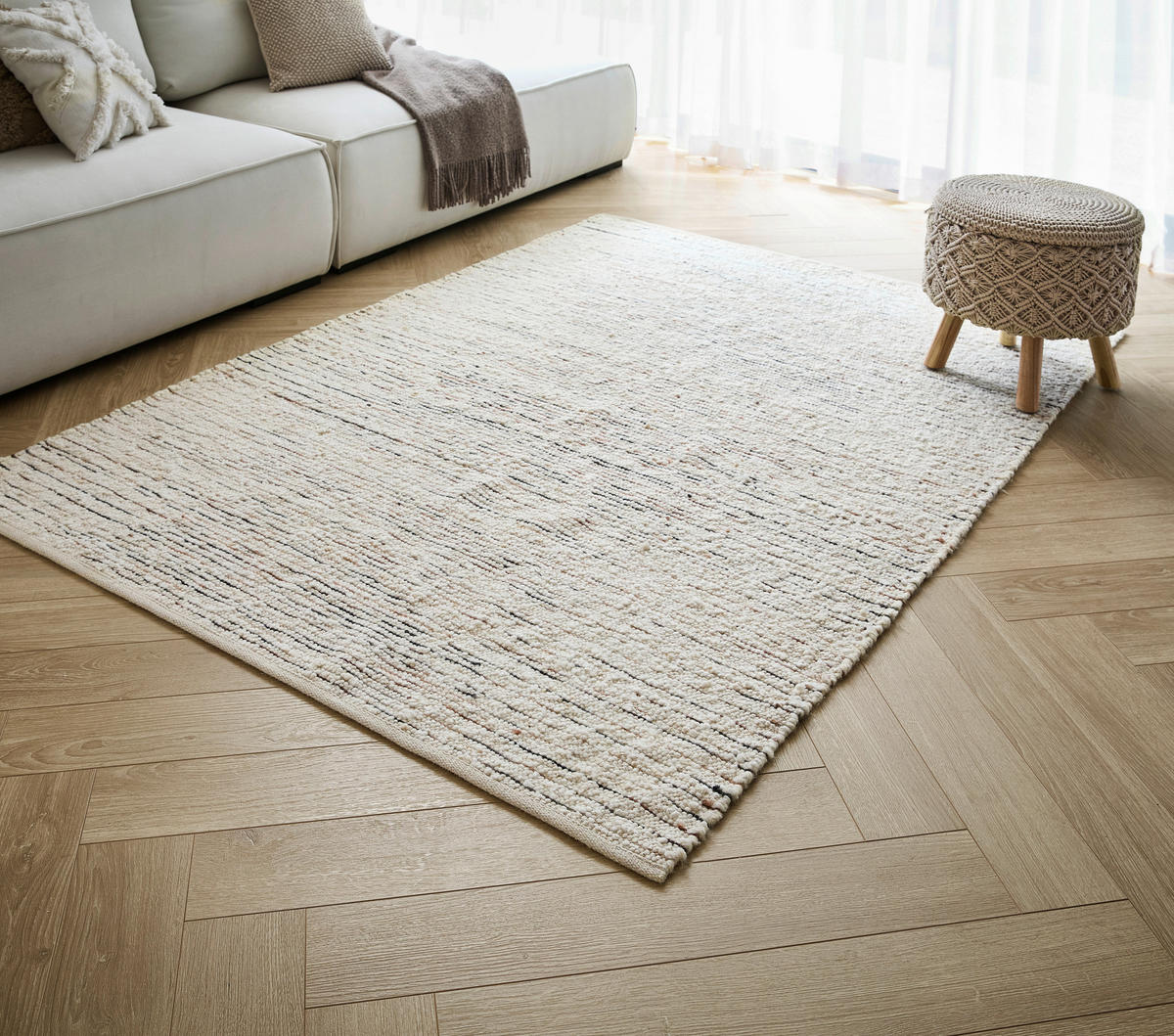 KÉZI SZÖVÉSŰ SZŐNYEG   - színes, Natur, textil (130/190cm) - Linea Natura