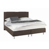 BOXSPRINGBETT 180/200 cm,  in Braun, Matratze, Topper, H2 = mittel  - Alufarben/Braun, Design, Holz/Metall (180/200cm) - Livetastic