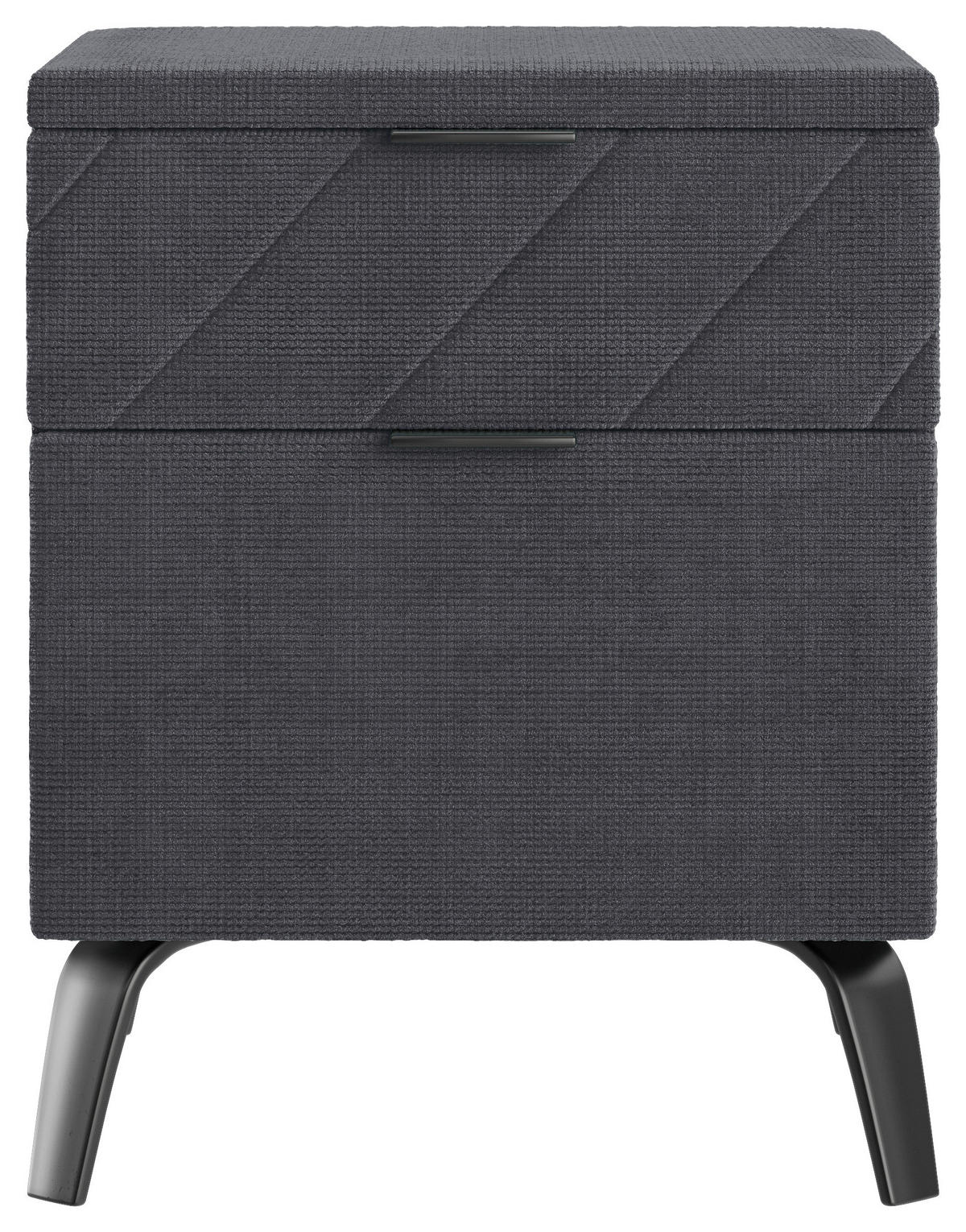 NACHTSCHRANK 44/55/44 cm  - Dunkelgrau/Schwarz, Design, Textil/Metall (44/55/44cm) - Esposa