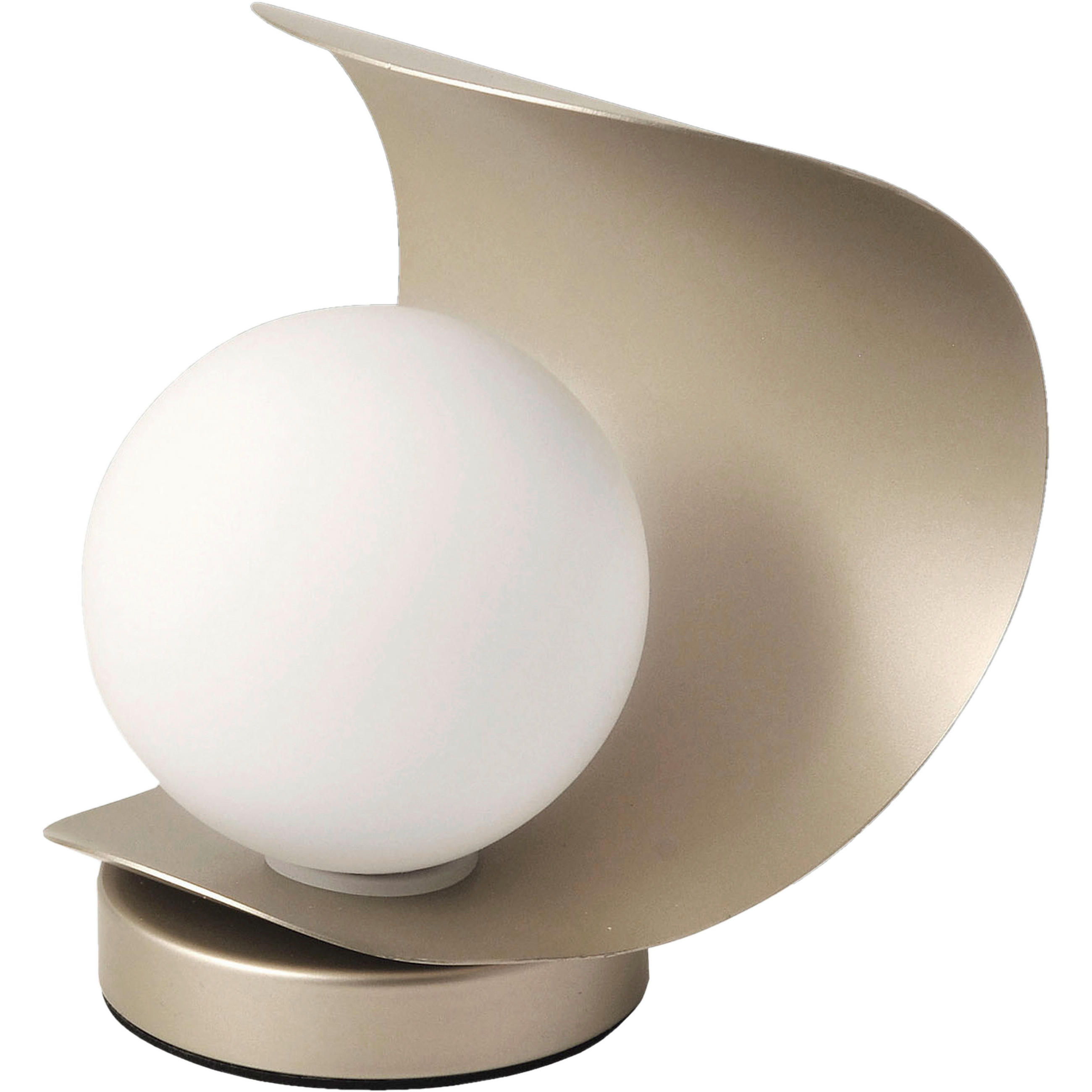 STONA LED LAMPA Adria  - bela/zlatna, Osnovno, staklo/metal (16/14/18cm)