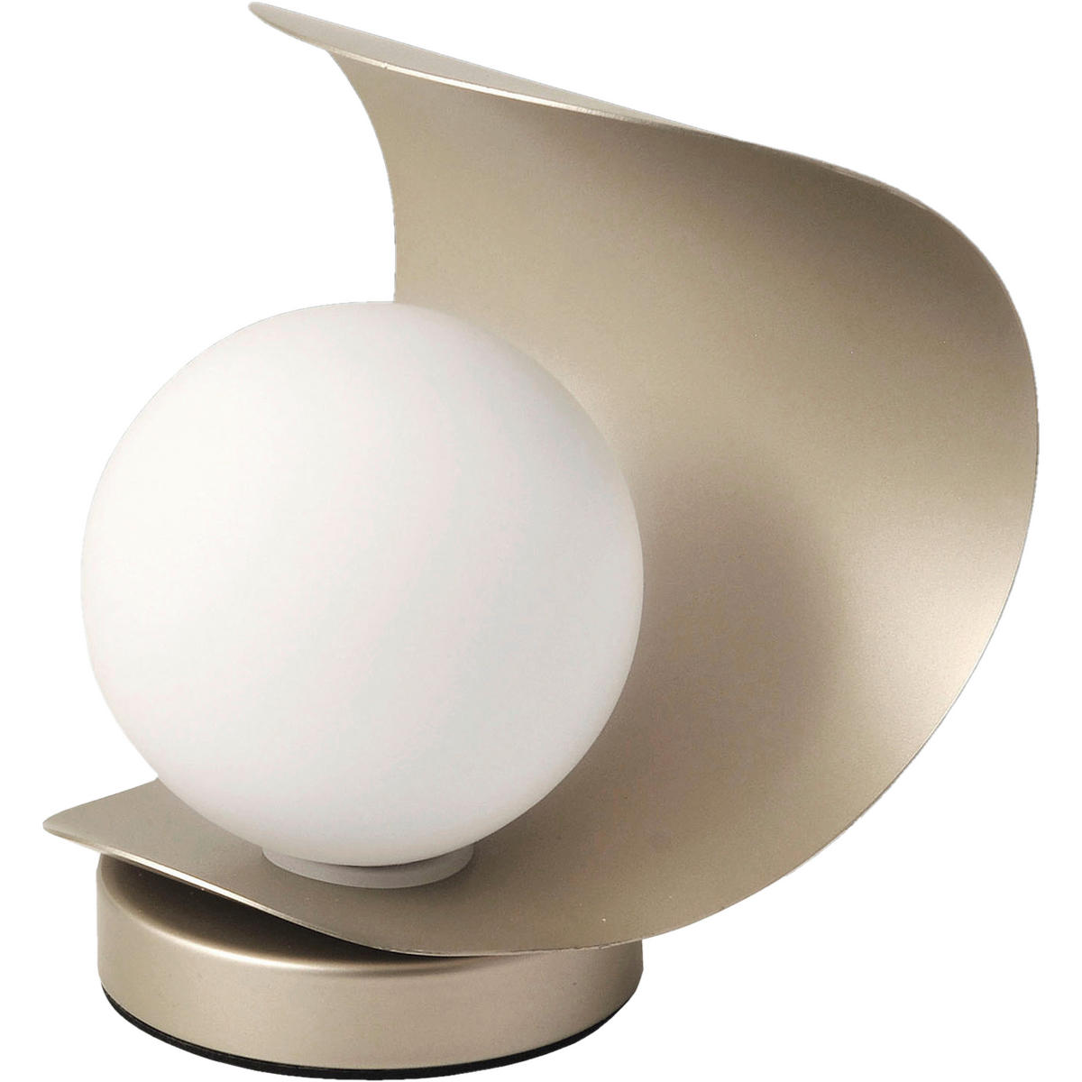 STONA LED LAMPA Adria  - bela/zlatna, Osnovno, staklo/metal (16/14/18cm)