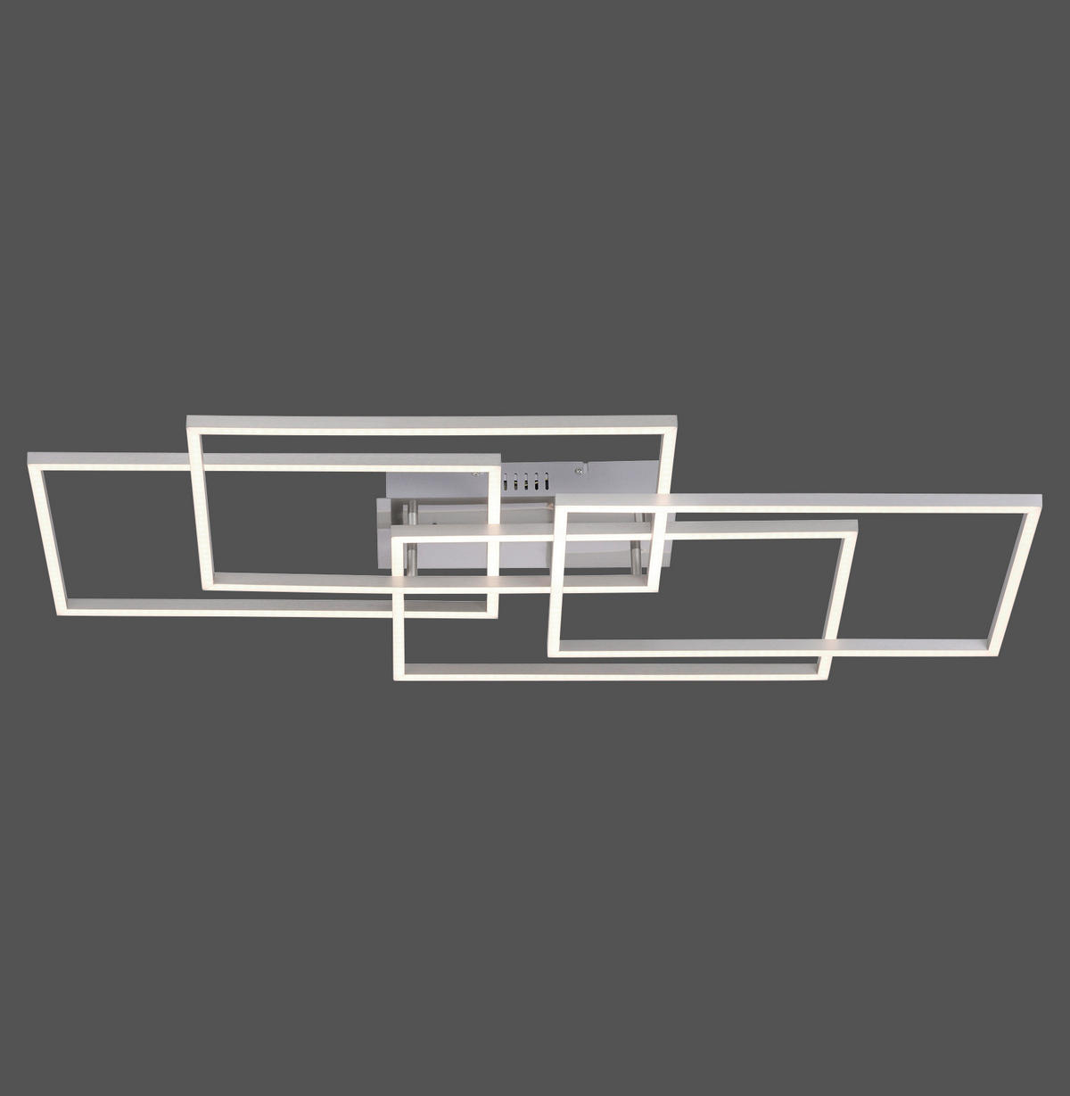 Deckenleuchte IVEN Iven 95/51,5/9 cm   - Nickelfarben, Design, Kunststoff/Metall (95/51,5/9cm)