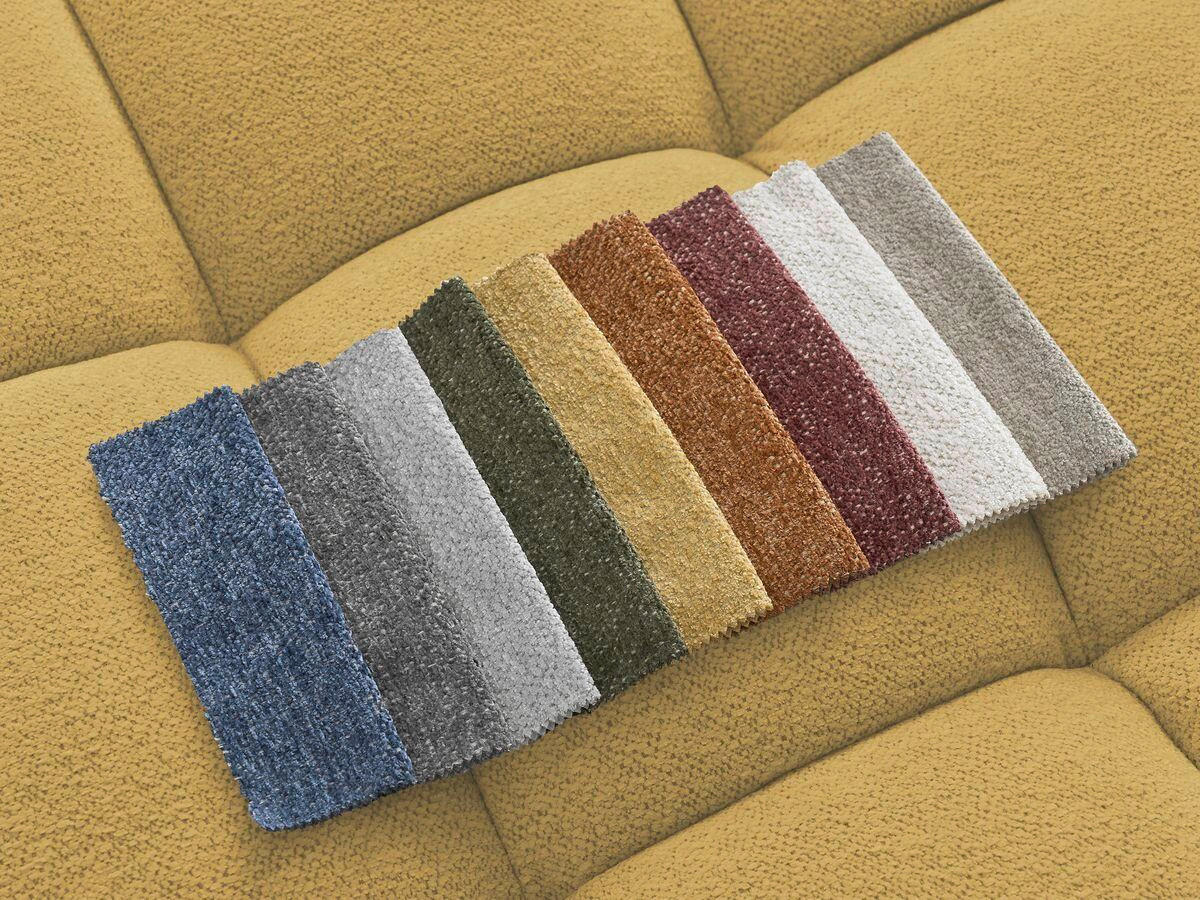 ECKSOFA Ottomane links  EVEREST Gelb Flachgewebe  - Gelb/Schwarz, MODERN, Kunststoff/Textil (210/352cm) - Livetastic