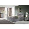 BOXBETT 140/200 cm  in Hellgrau  - Hellgrau/Schwarz, Modern, Textil (140/200cm) - MID.YOU