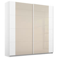 SCHWEBETÜRENSCHRANK 181/210/62 cm,  in Weiß, Champagner, 2 Tür(en)  - Champagner/Weiß, MODERN, Glas/Holzwerkstoff (181/210/62cm) - Rauch Möbel