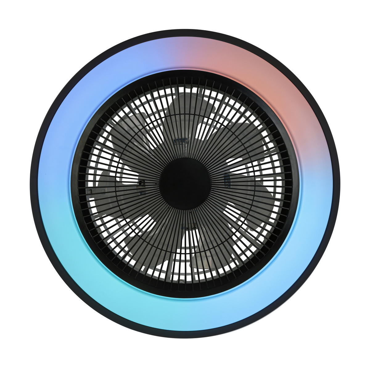 DECKENVENTILATOR - Schwarz/Weiß, Trend, Kunststoff/Metall (58/14,5cm) - Mican