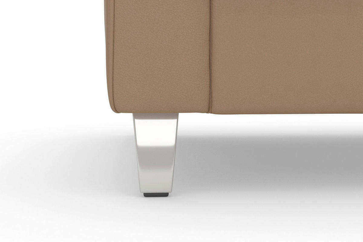 2-SITZER-SOFA ARNGAST E Cappuccino Echtleder  - Chromfarben/Cappuccino, Basics, Leder/Textil (156/84/93cm) - Sit & More