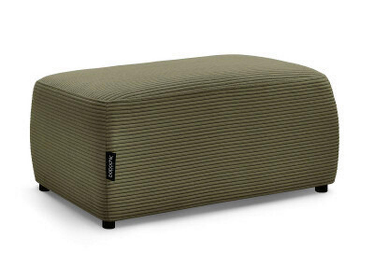 HOCKER ATILLA Cord Hellgrün  - Schwarz/Hellgrün, MODERN, Kunststoff/Textil (92/44/48cm)