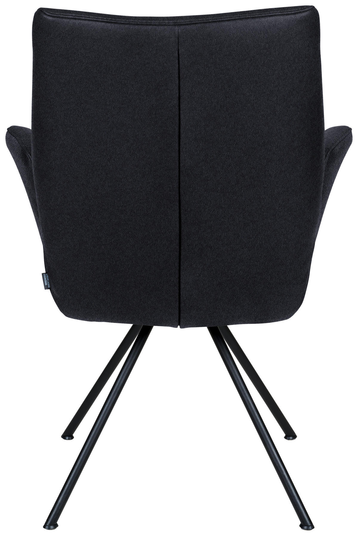 ARMLEHNSTUHL  in Stahl Echtleder pigmentiert  - Schwarz, Design, Leder/Metall (65/91/63cm) - Dieter Knoll