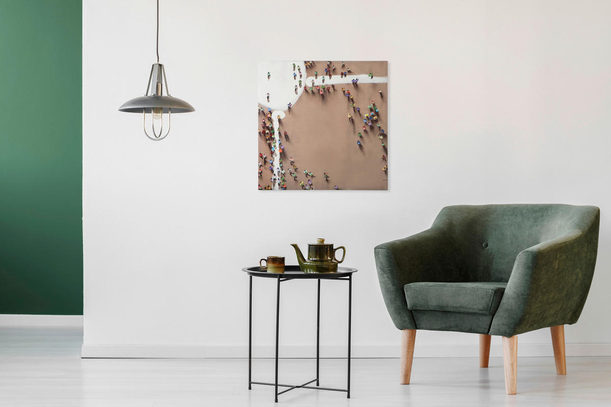 BILD  - Beige/Multicolor, LIFESTYLE, Holz/Kunststoff (100/100/3,8cm) - Kayoom