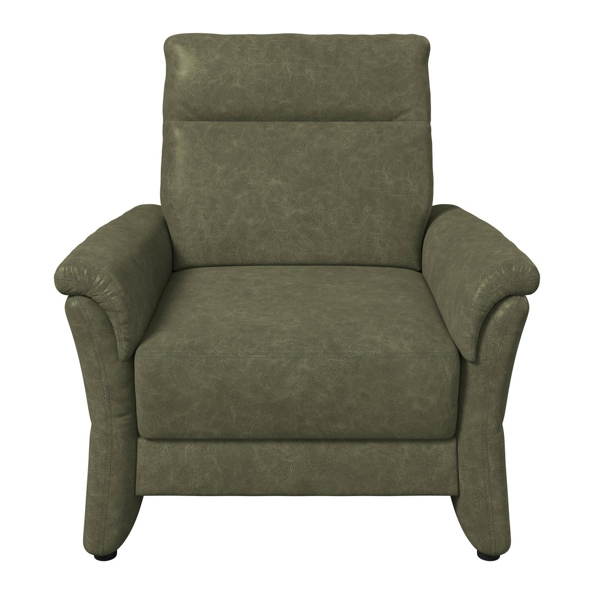 SESSEL Mikrofaser Olivgrün  - Schwarz/Olivgrün, Konventionell, Kunststoff/Textil (104/98/91cm) - Elegando