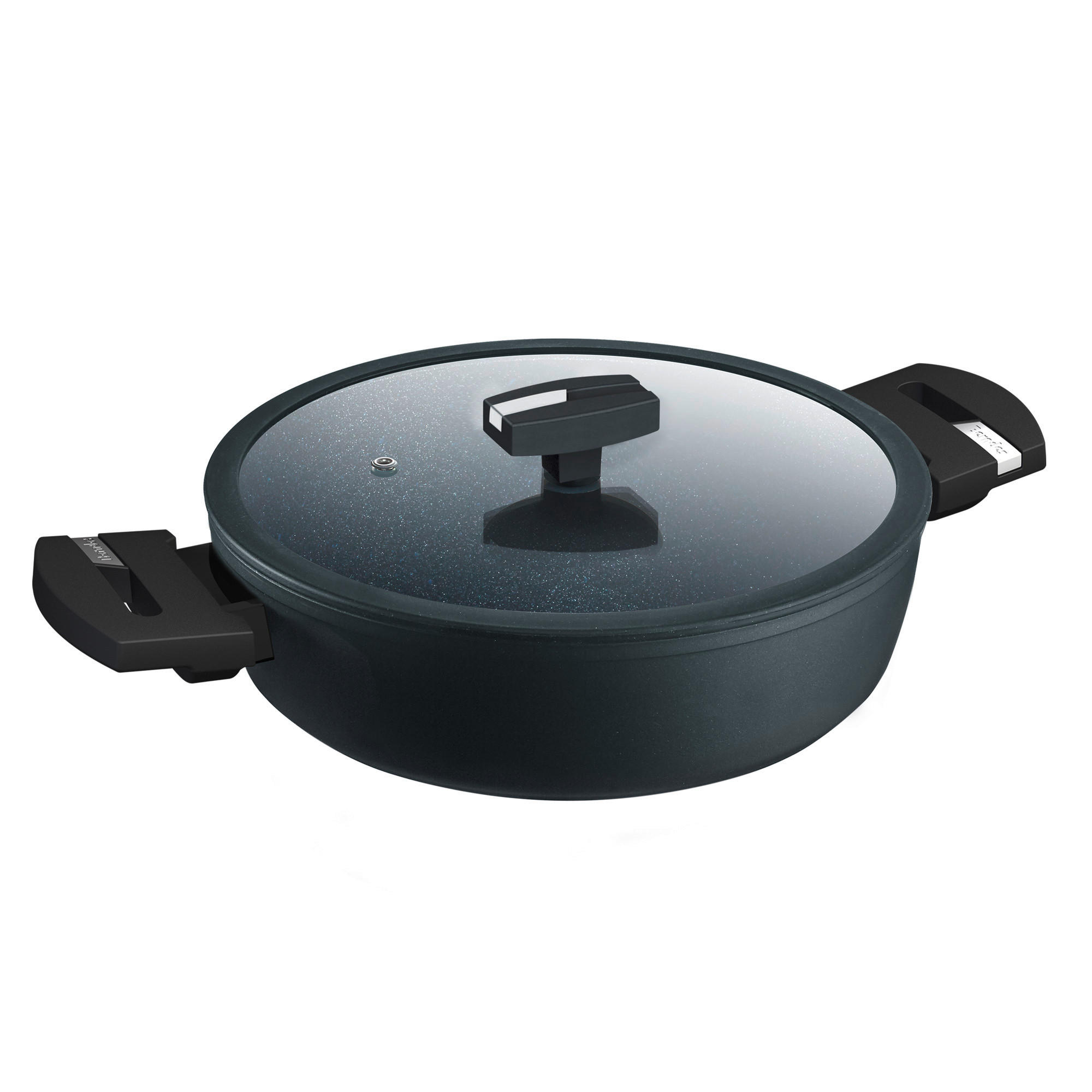 SERVIERPFANNE ALLROUNDER-BALANCE 28 cm  - Schwarz, Basics, Glas/Metall (28cm) - Berndes