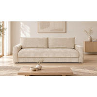SCHLAFSOFA Chenille Beige  - Beige, Design, Textil (238/90/116cm) - Livetastic