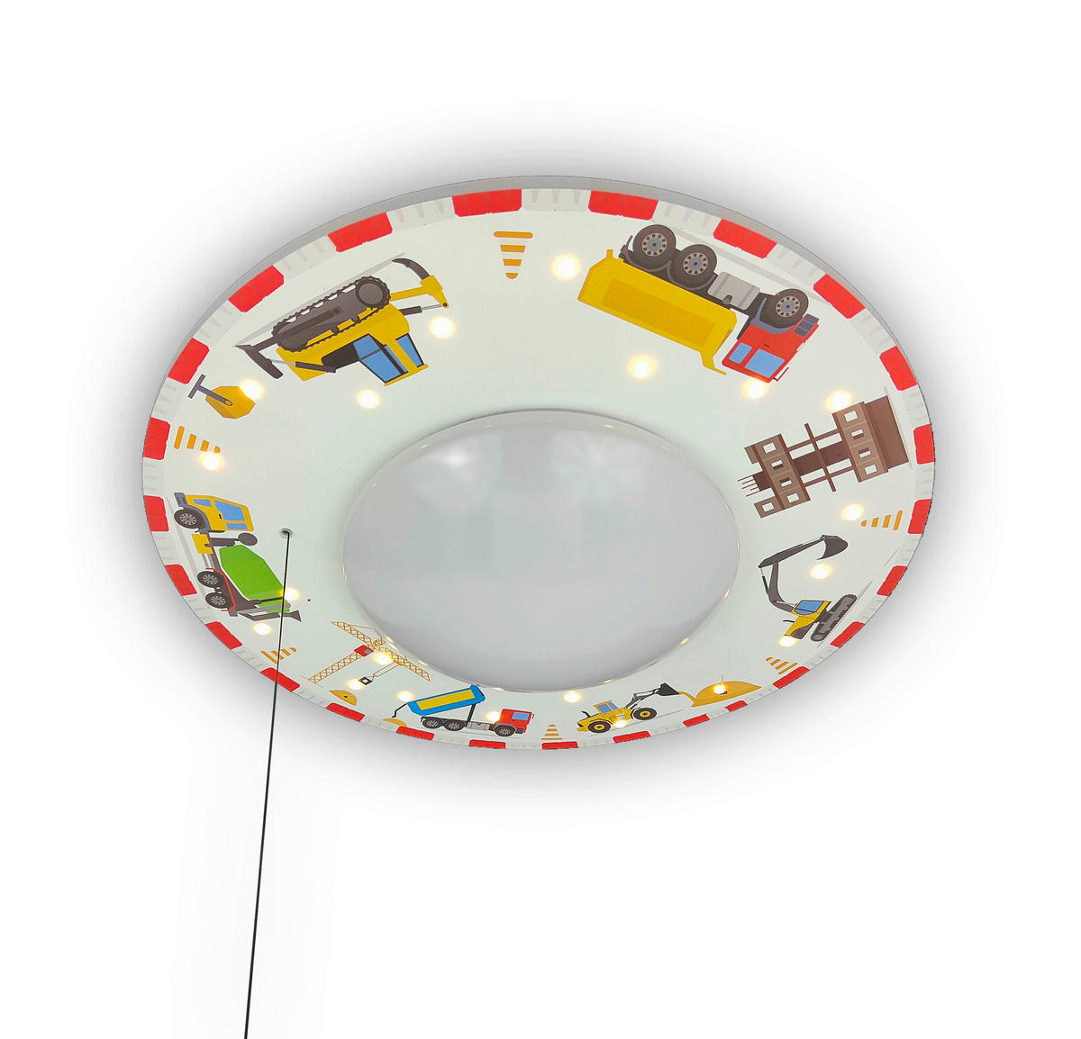 DĚTSKÉ STROPNÍ SVÍTIDLO, 54/11 cm  - bílá/vícebarevná, Basics, kompozitní dřevo/plast (54/11cm)