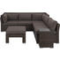 LOUNGE GARNITURA gladka tkanina pletivo iz umetne mase, polietilen (PE) aluminij - temno siva/rjava, Design, kovina/umetna masa (215/225cm) - Ambia Garden LOUNGE GARNITURA gladka tkanina pletivo iz umetne mase, polietilen (PE) aluminij - temno siva/rjava, Design, kovina/umetna masa (215/225cm) - Ambia Garden