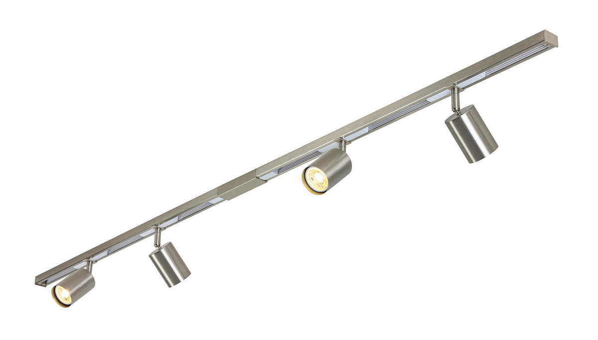 SCHIENENSYSTEM 120/5,5/14 cm  - Nickelfarben, Trend, Kunststoff/Metall (120/5,5/14cm) - Collett's Monde