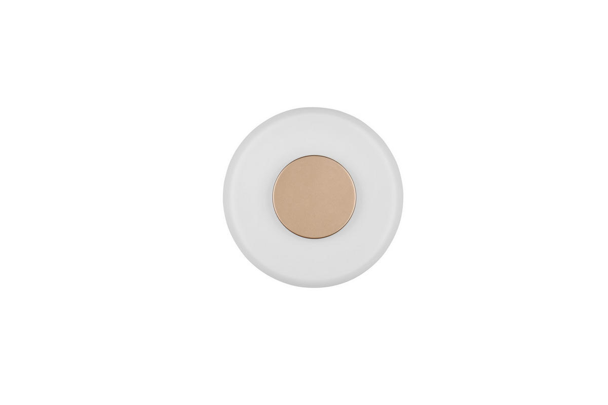 LED-WANDLEUCHTE CELESTE 22/4 cm   - Braun/Weiß, Design, Glas/Metall (22/4cm) - Trio Leuchten