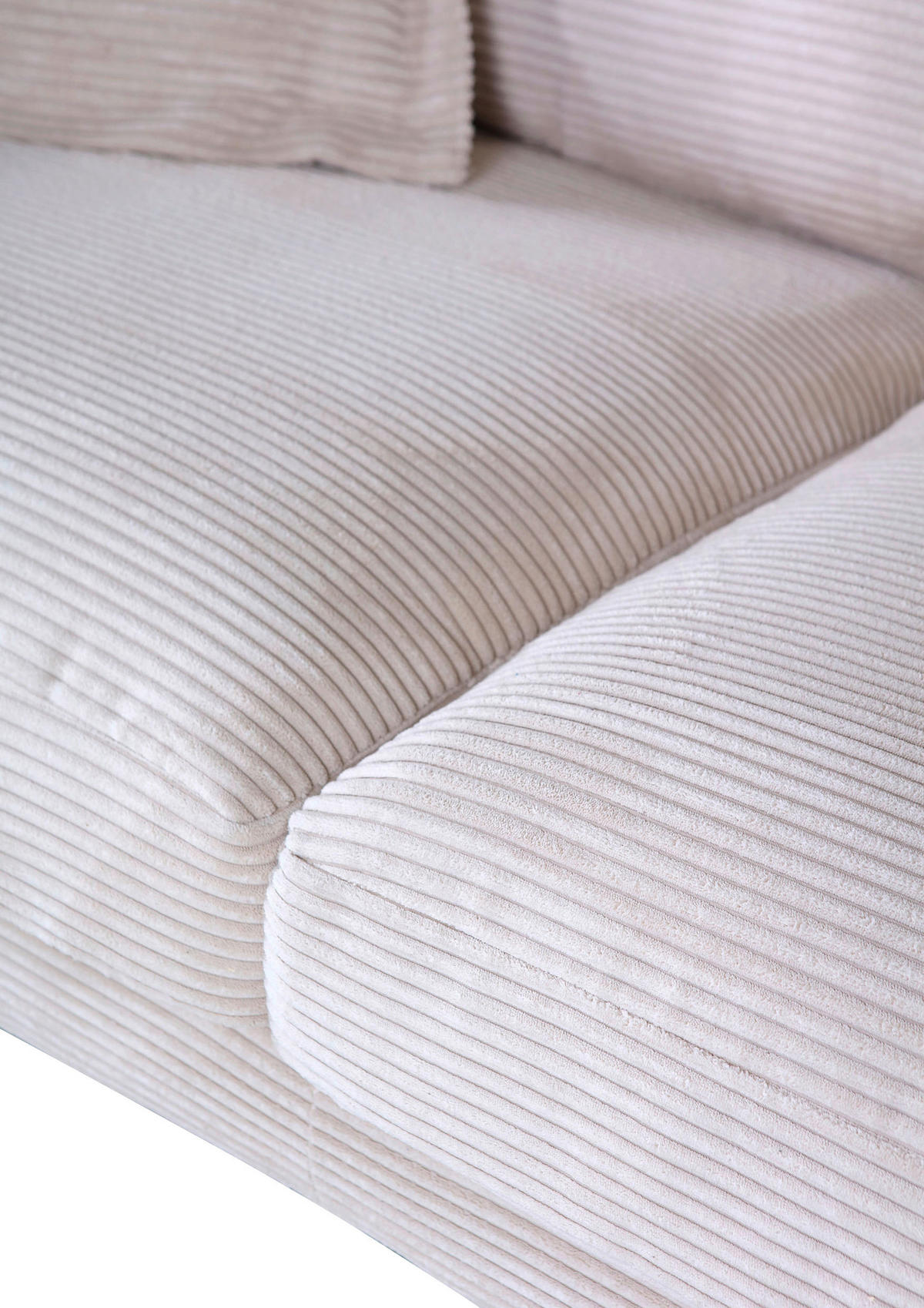 2,5-SITZER Cord Beige  - Beige/Naturfarben, Romantik / Landhaus, Holz/Textil (195/69/100cm) - Landscape