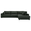 ECKSOFA in Cord Dunkelgrün  - Dunkelgrün/Schwarz, Konventionell, Kunststoff/Textil (314/250cm) - Carryhome