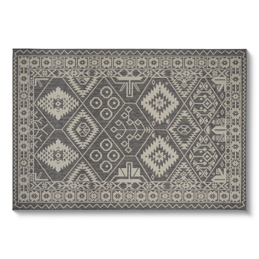 Flachwebteppich Grau Mary 80x150 Cm Polypropylen