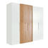 DREHTÜRENSCHRANK in furniert Balkeneiche Weiß, Eichefarben - Eichefarben/Alufarben, Design, Holz/Holzwerkstoff (252/229,6/61,4cm) - Ambiente by Hülsta DREHTÜRENSCHRANK in furniert Balkeneiche Weiß, Eichefarben - Eichefarben/Alufarben, Design, Holz/Holzwerkstoff (252/229,6/61,4cm) - Ambiente by Hülsta