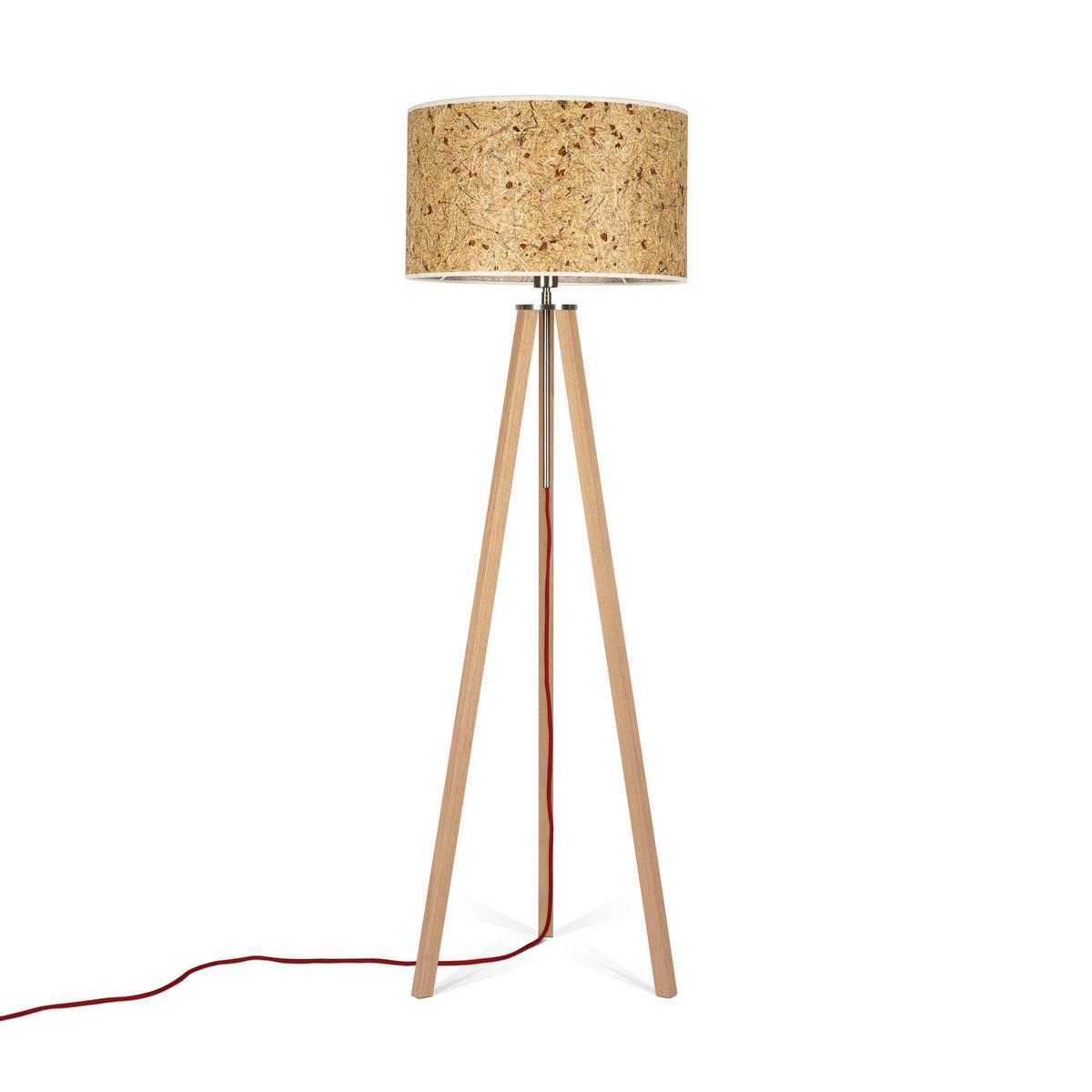 STEHLEUCHTE Holzbach 7 50/150/50 cm Skandinavisch  - Eiche Bianco/Eichefarben, Basics, Naturmaterialien/Holz (50/150/50cm)