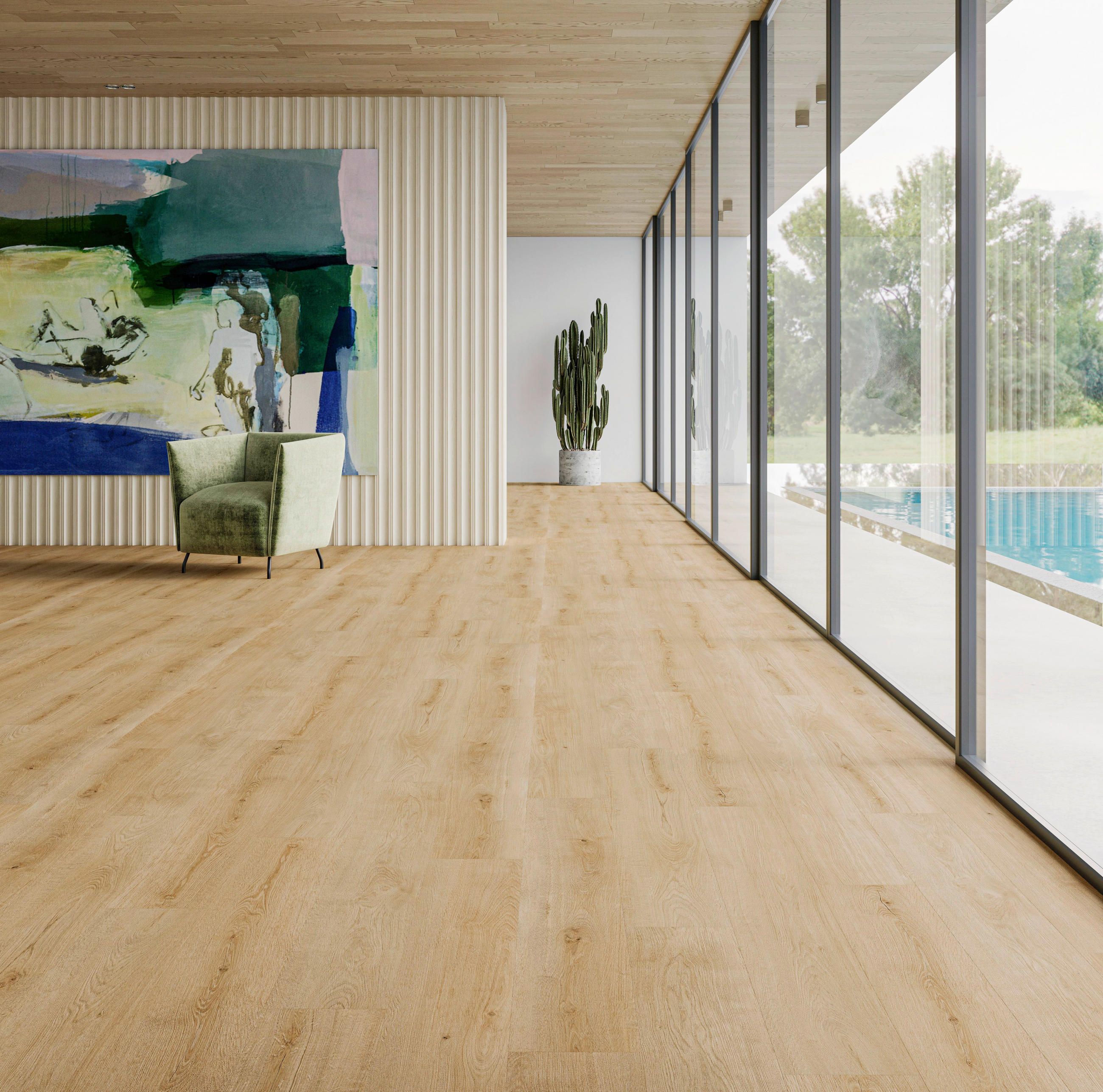 VINYLBODEN Eiche Elegance Premium  per  m² - Eichefarben, KONVENTIONELL, Kunststoff (123,5/19,2/0,5cm) - Venda