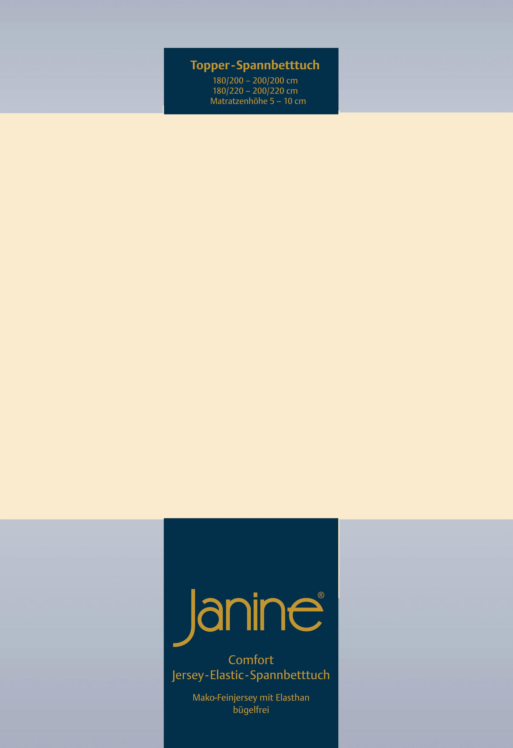 TOPPER-SPANNBETTTUCH Jersey  - Beige, Basics, Textil (150/200/10cm) - Janine
