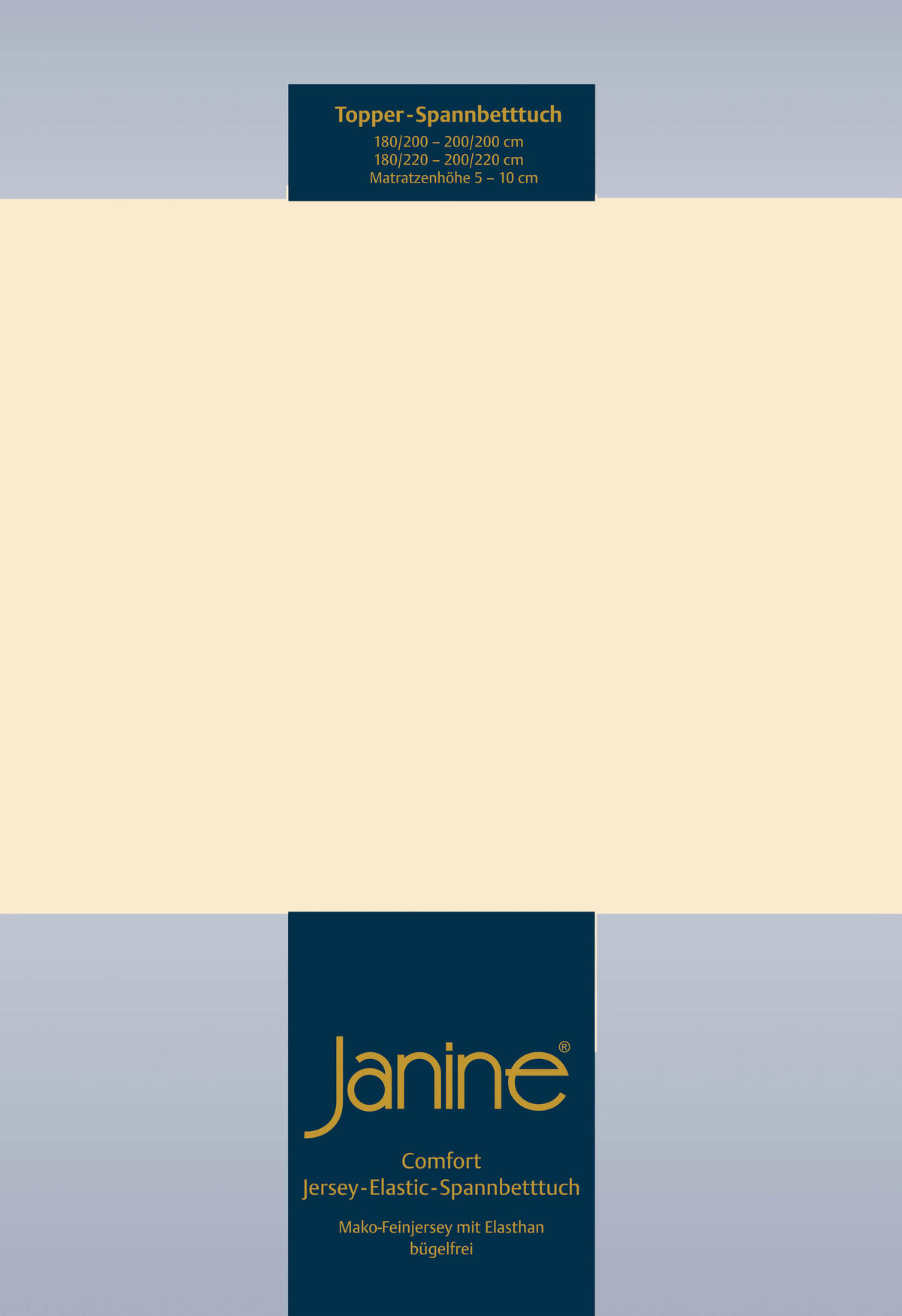 TOPPER-SPANNBETTTUCH Jersey  - Beige, Basics, Textil (150/200/10cm) - Janine