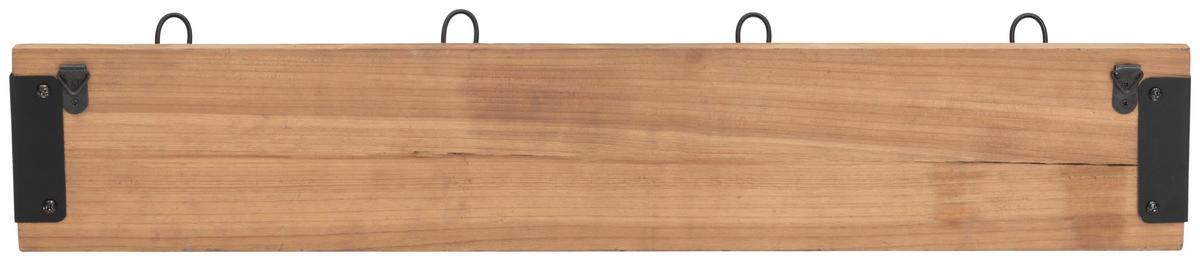 ŠATNÍ LIŠTA, 80/14.5/9.5 cm - černá/přírodní barvy, Lifestyle, kov/dřevo (80/14.5/9.5cm) - Livetastic