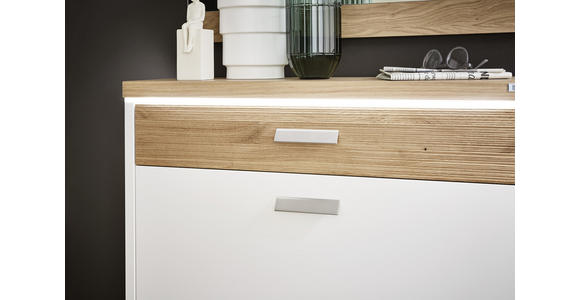 SCHUHSCHRANK 92/96/31 cm - Eichefarben/Silberfarben, Design, Holz/Holzwerkstoff (92/96/31cm) - Dieter Knoll