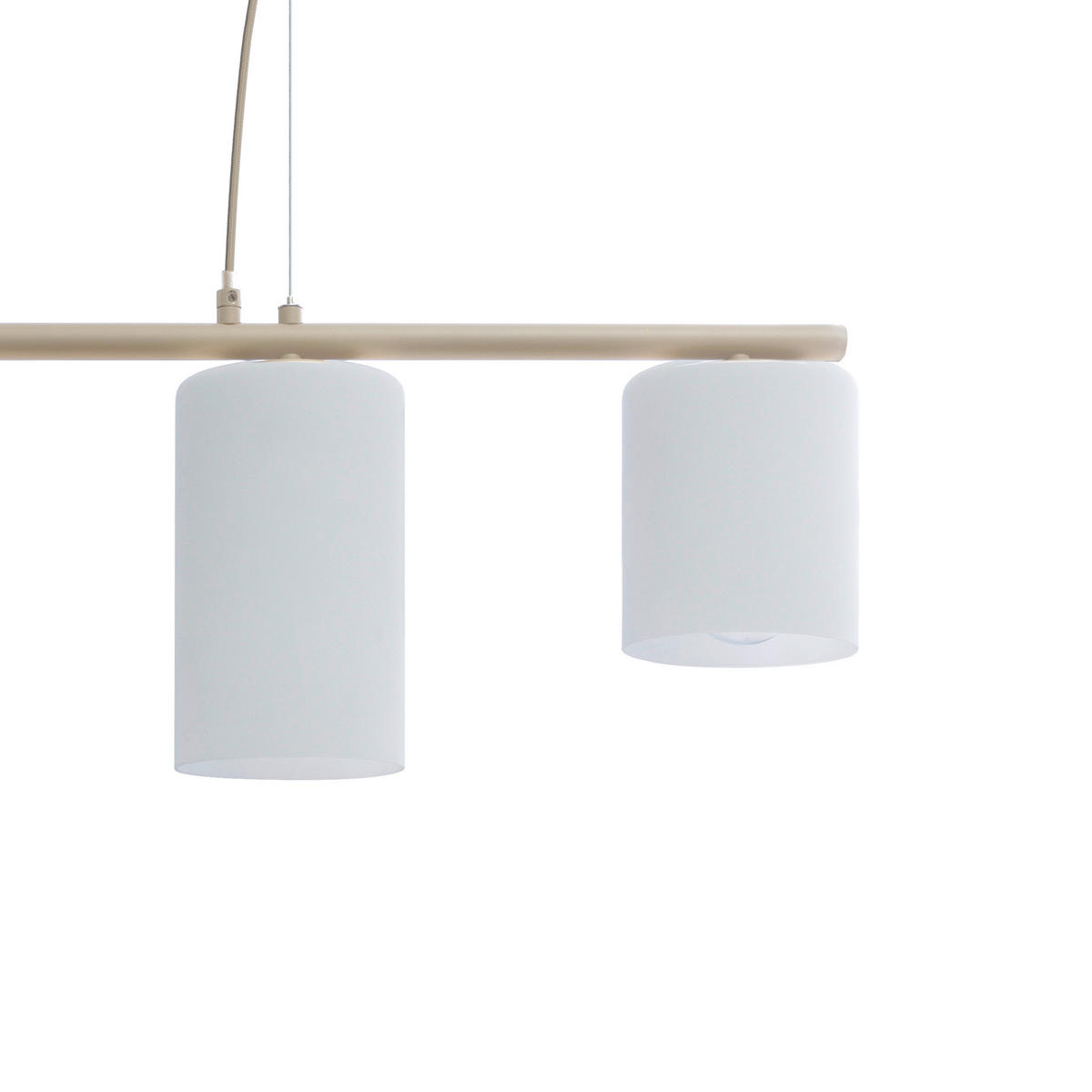 HÄNGELEUCHTE 80/12/120 cm  - Sandfarben, Trend, Glas/Metall (80/12/120cm) - Novel