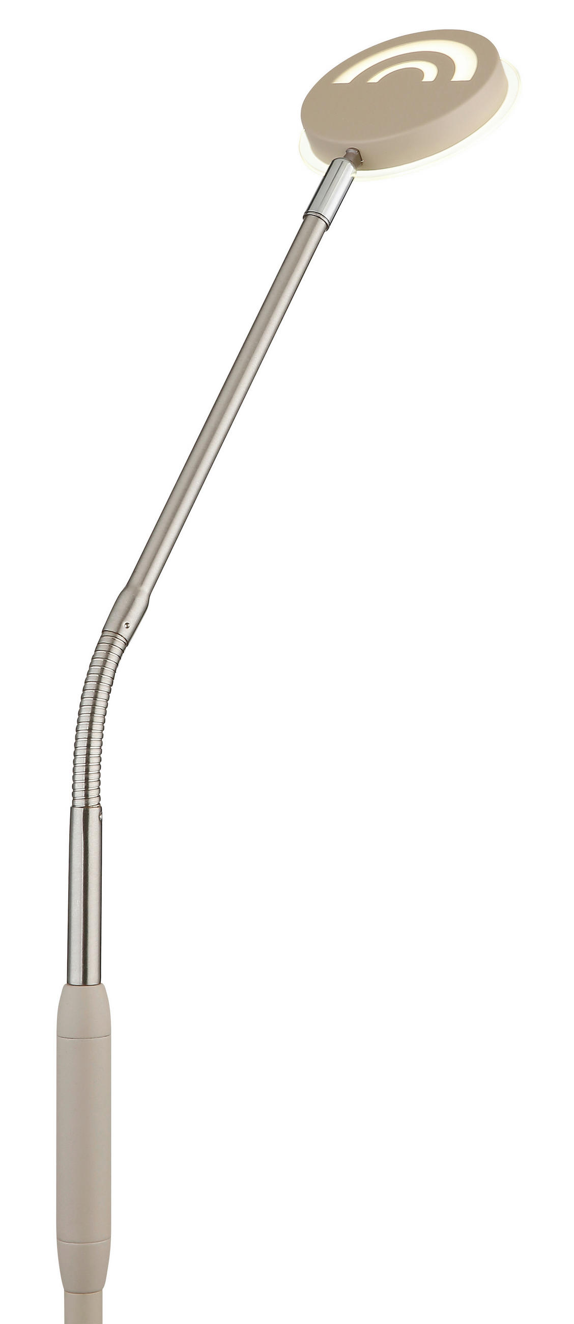 LED-STEHLEUCHTE Silvio 52/20/173 cm  - Sandfarben/Klar, Design, Kunststoff/Metall (52/20/173cm)