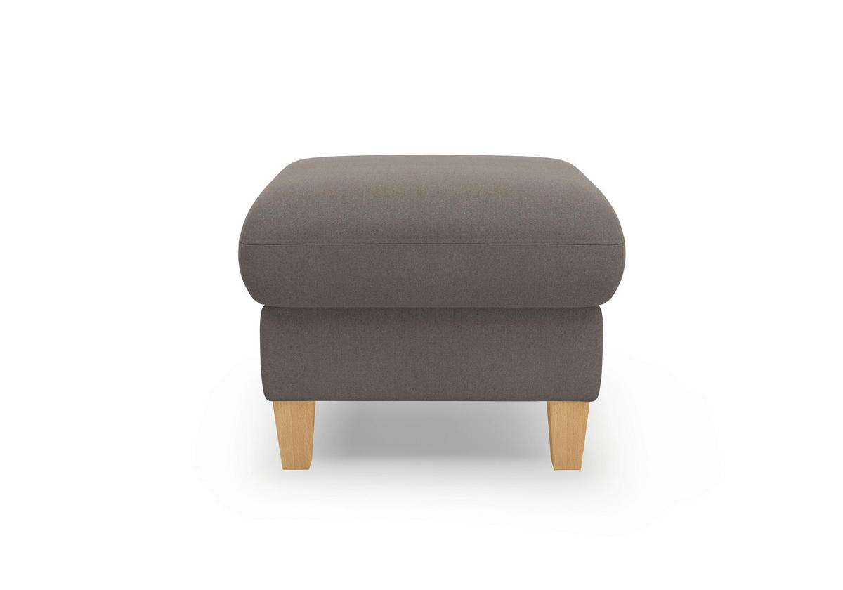 HOCKER Flachgewebe Graphitfarben  - Eichefarben/Graphitfarben, KONVENTIONELL, Holz/Textil (58/47/58cm) - Sit & More