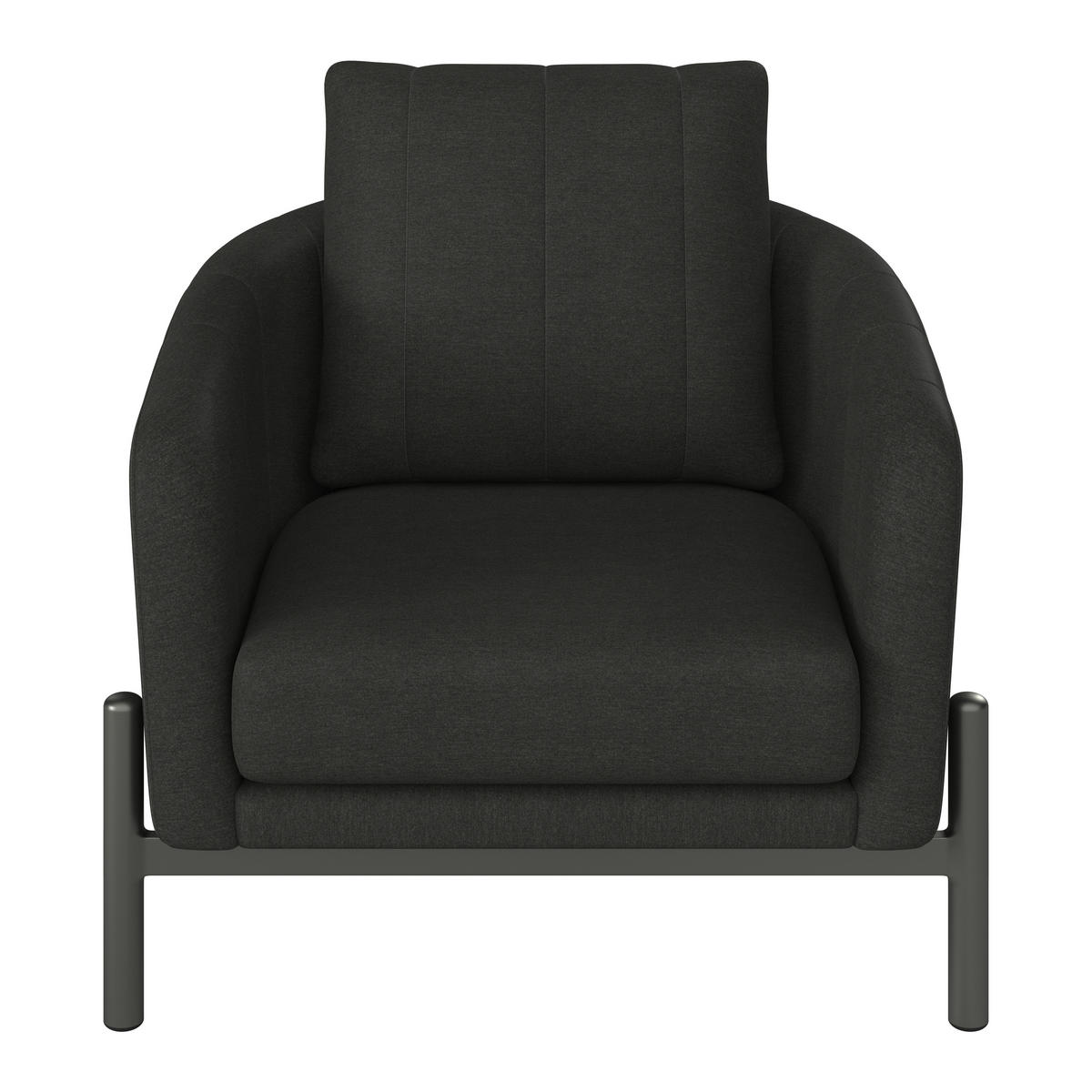 LOUNGEGARNITUR 4-teilig    - Anthrazit, Modern, Glas/Textil - Ambia Garden