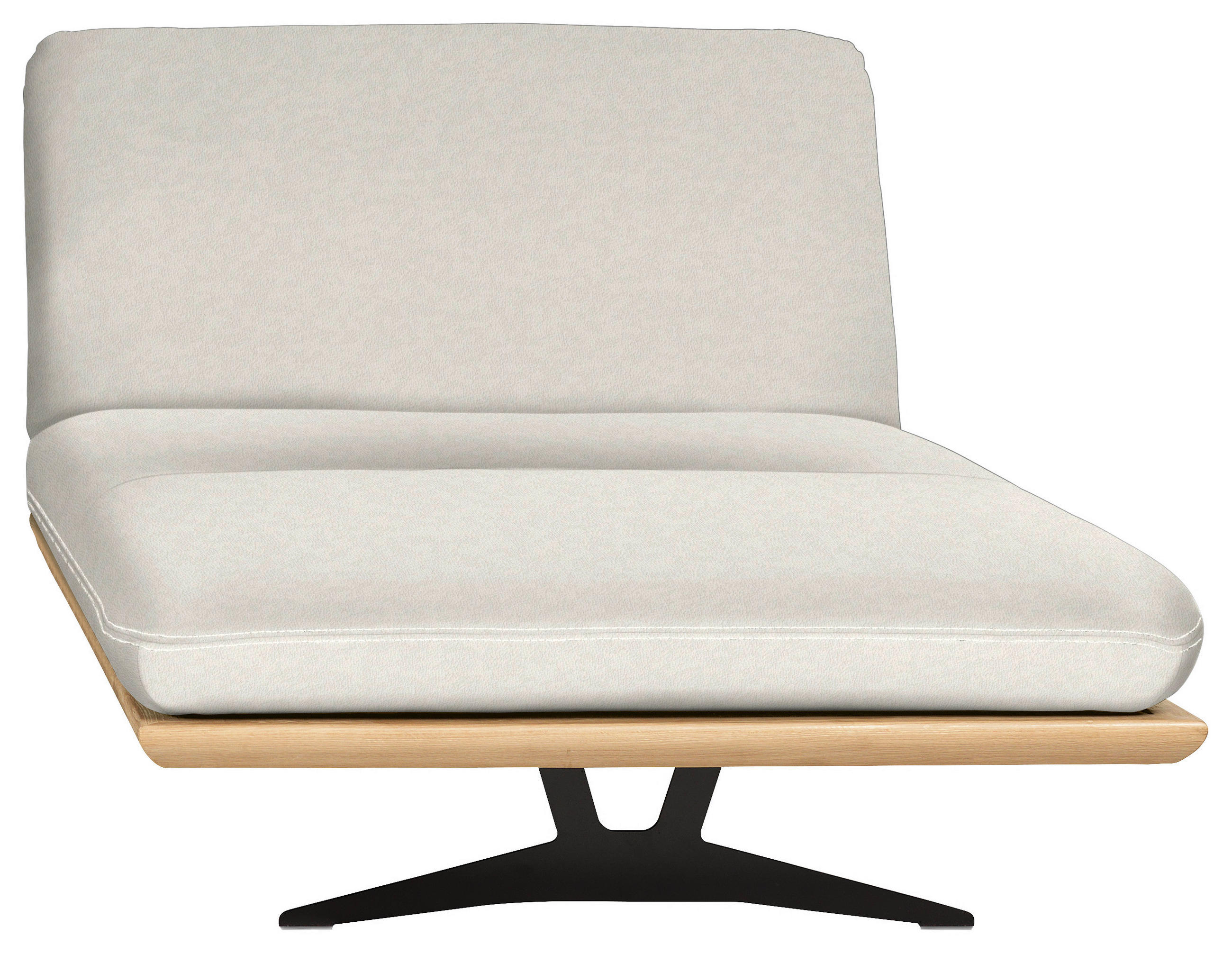OTTOMANE in Echtleder Weiss  - Weiss/Beige, Design, Leder/Holz (114/92/165cm) - Dieter Knoll