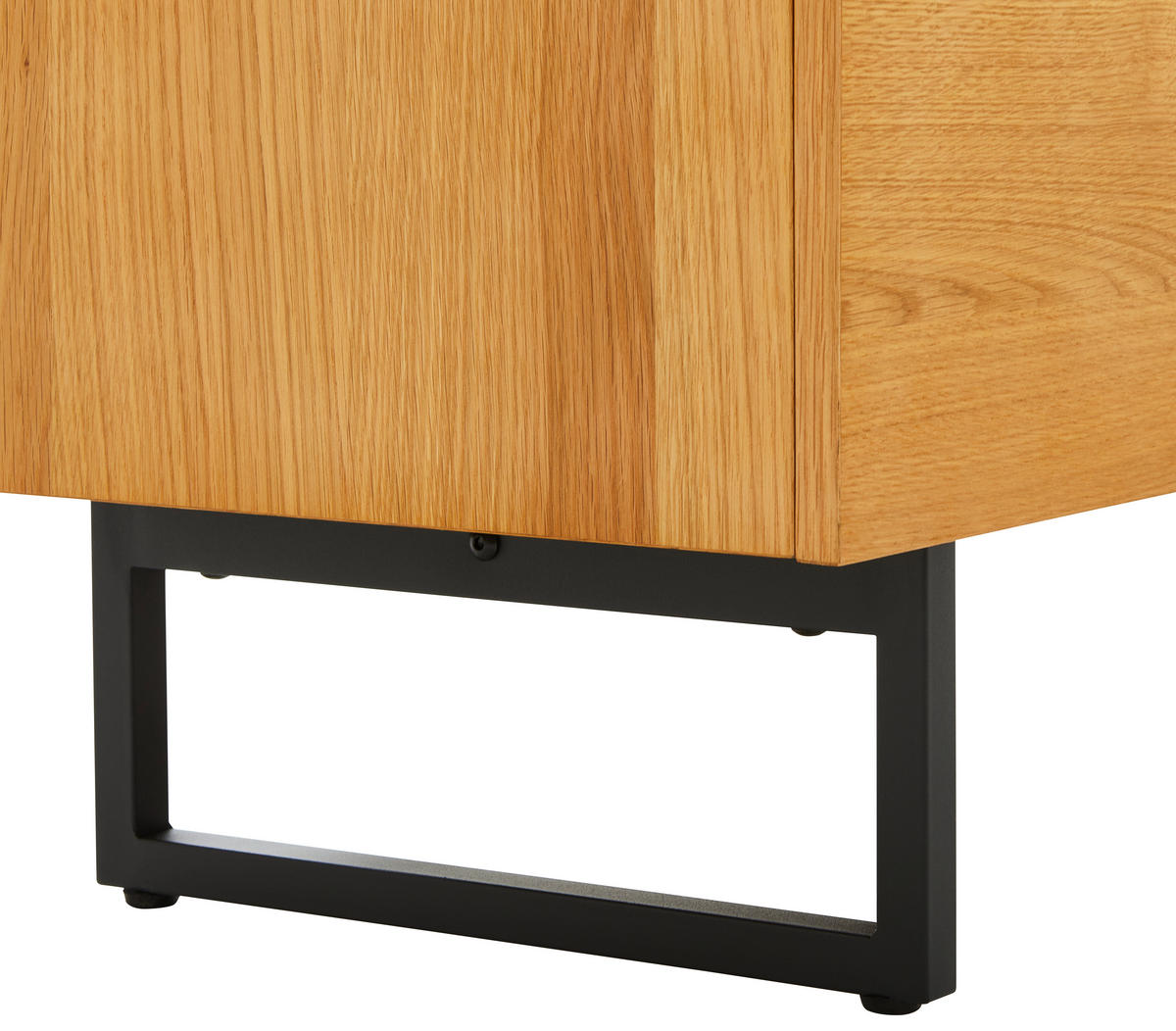 NÍZKA KOMODA, dub, čierna, farba duba, 160/58/40 cm - čierna/farba duba, Design, kov/drevo (160/58/40cm) - MID.YOU
