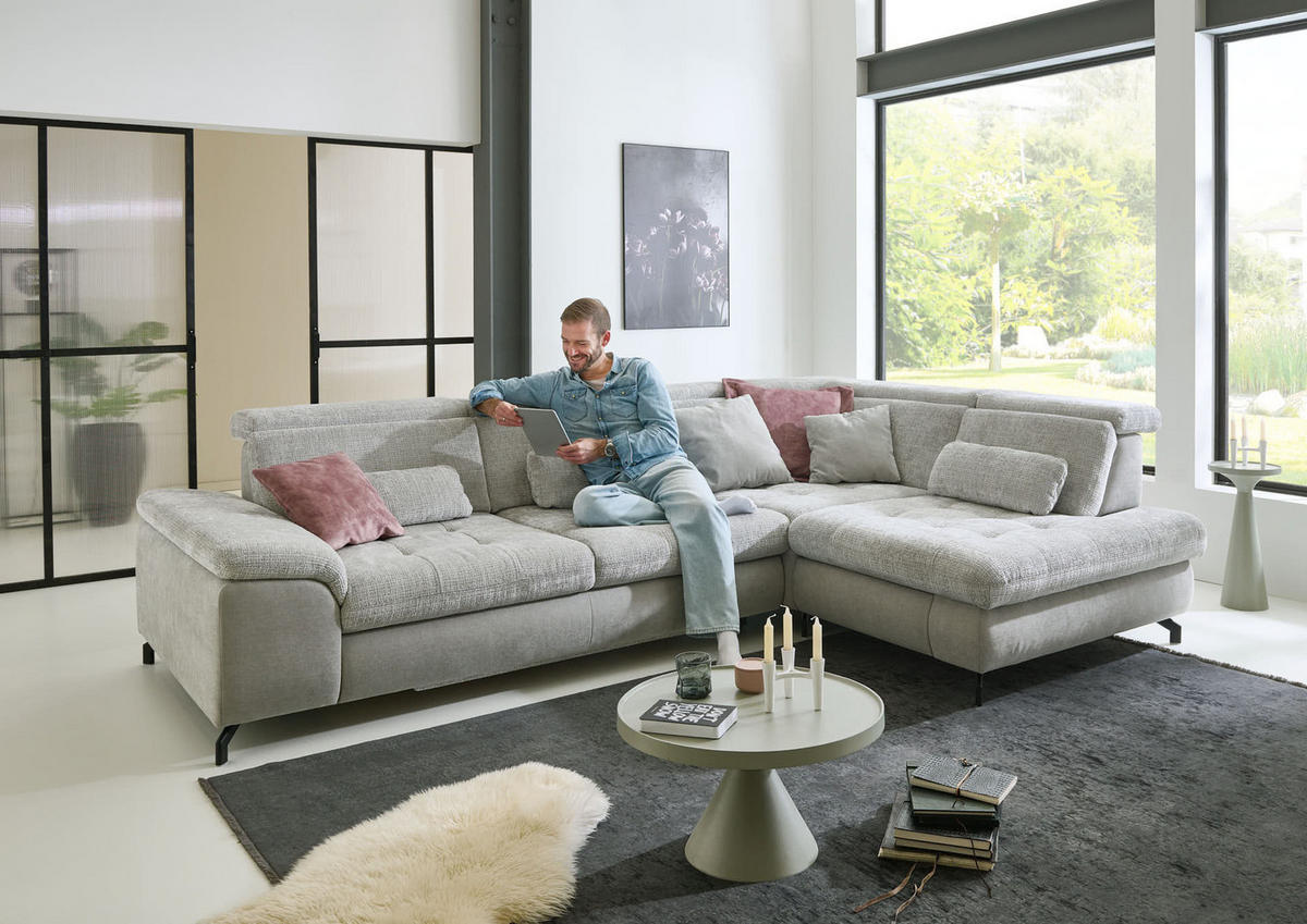 UGAONA GARNITURA siva  - siva/bež, Moderno, tekstil - Beldomo Comfort
