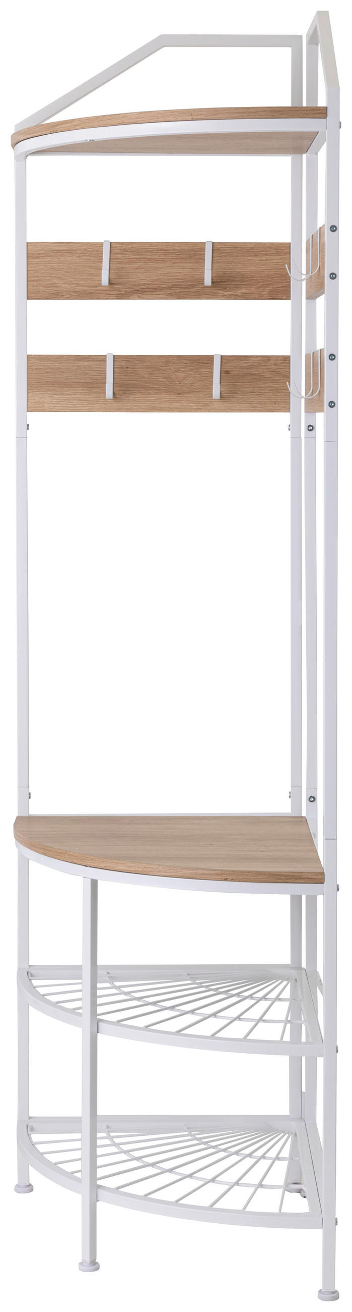 GARDEROBE  in 46/180/46 cm  - Eichefarben/Weiß, Design, Holzwerkstoff/Metall (46/180/46cm) - MID.YOU