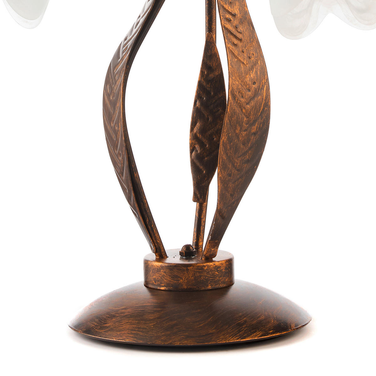 TISCHLEUCHTE 48/61/48 cm   - Bronzefarben, KONVENTIONELL, Glas/Metall (48/61/48cm)