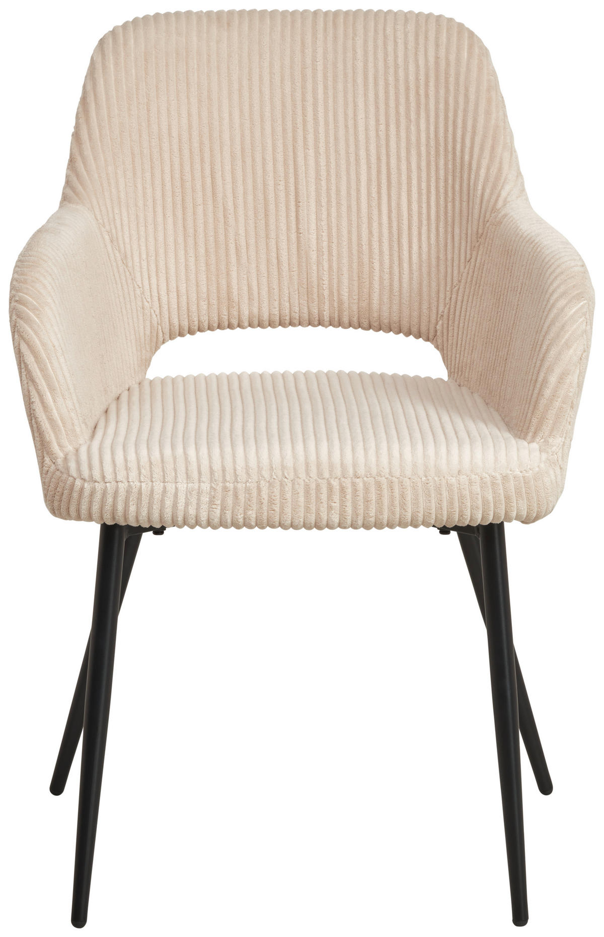 ARMLEHNSTUHL  in Eisen Cord  - Taupe/Schwarz, KONVENTIONELL, Holz/Textil (57/83.5/63cm) - MID.YOU