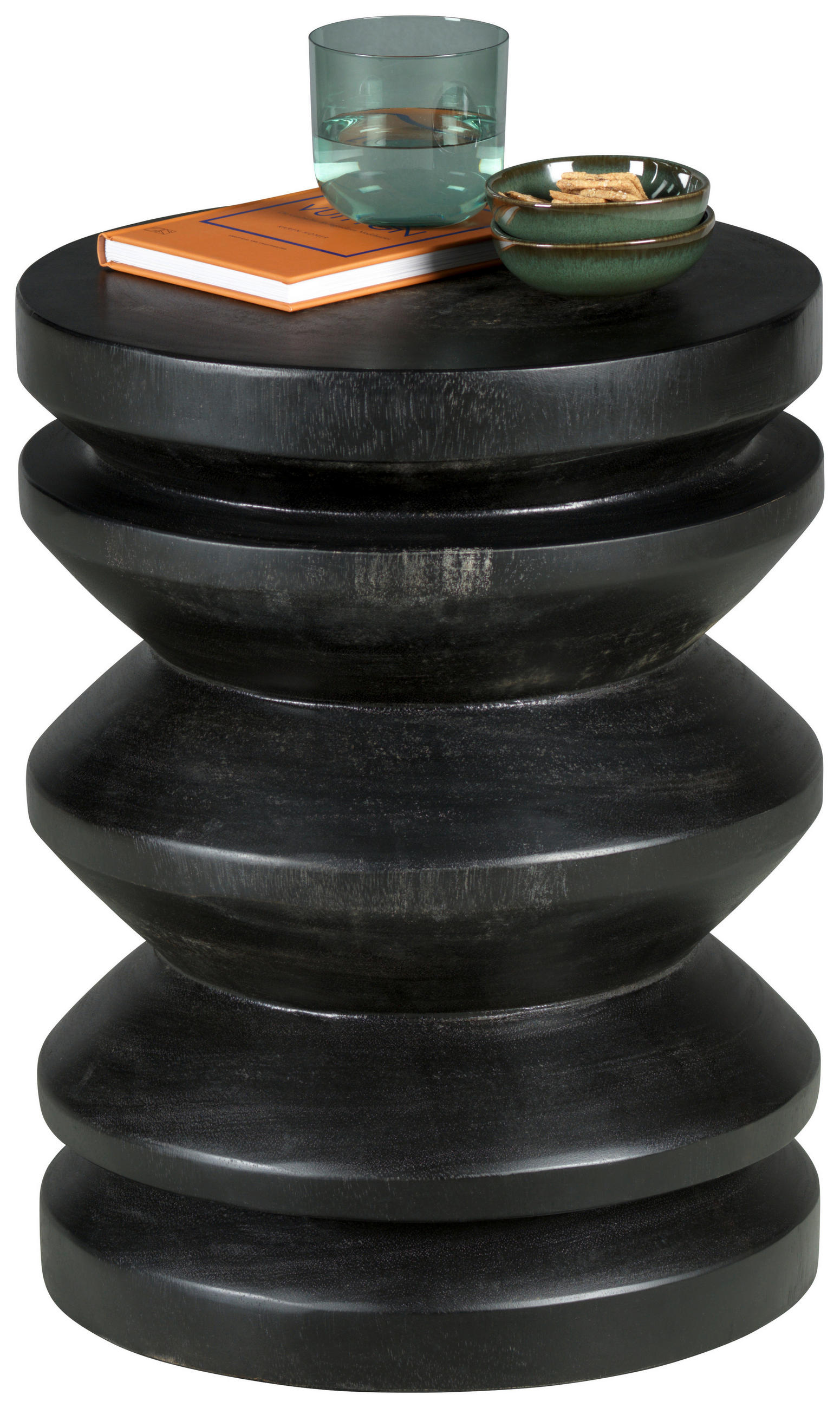 KISASZTAL fa 30/30/45 cm  - fekete, Trend, fa (30/30/45cm) - Ambia Home