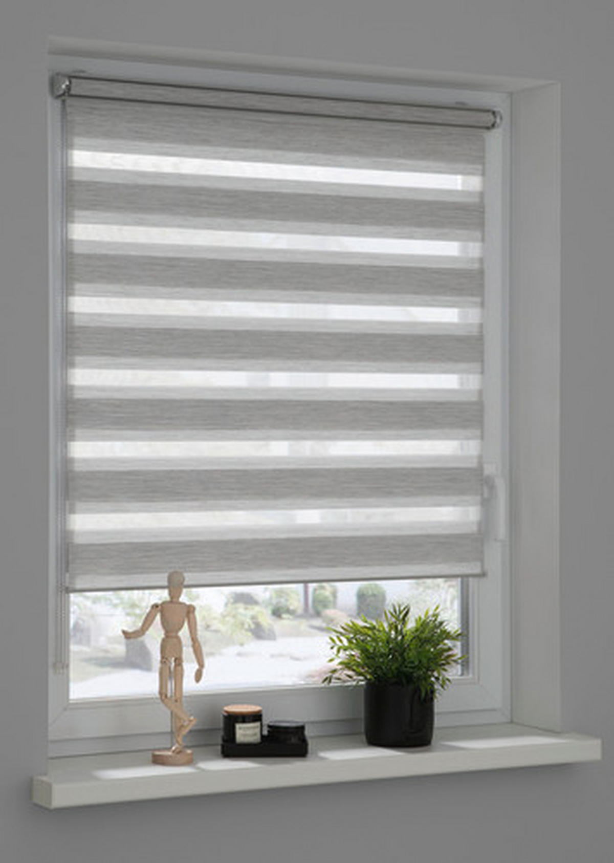 DOPPELROLLO  blickdicht  80/210 cm    - Anthrazit, Basics, Textil (80/210cm) - Schöner Wohnen